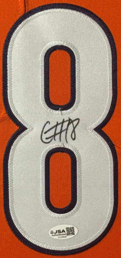 Caleb Williams Signed Chicago Bears Nike Jersey Framed JSA COA - Close up of Number