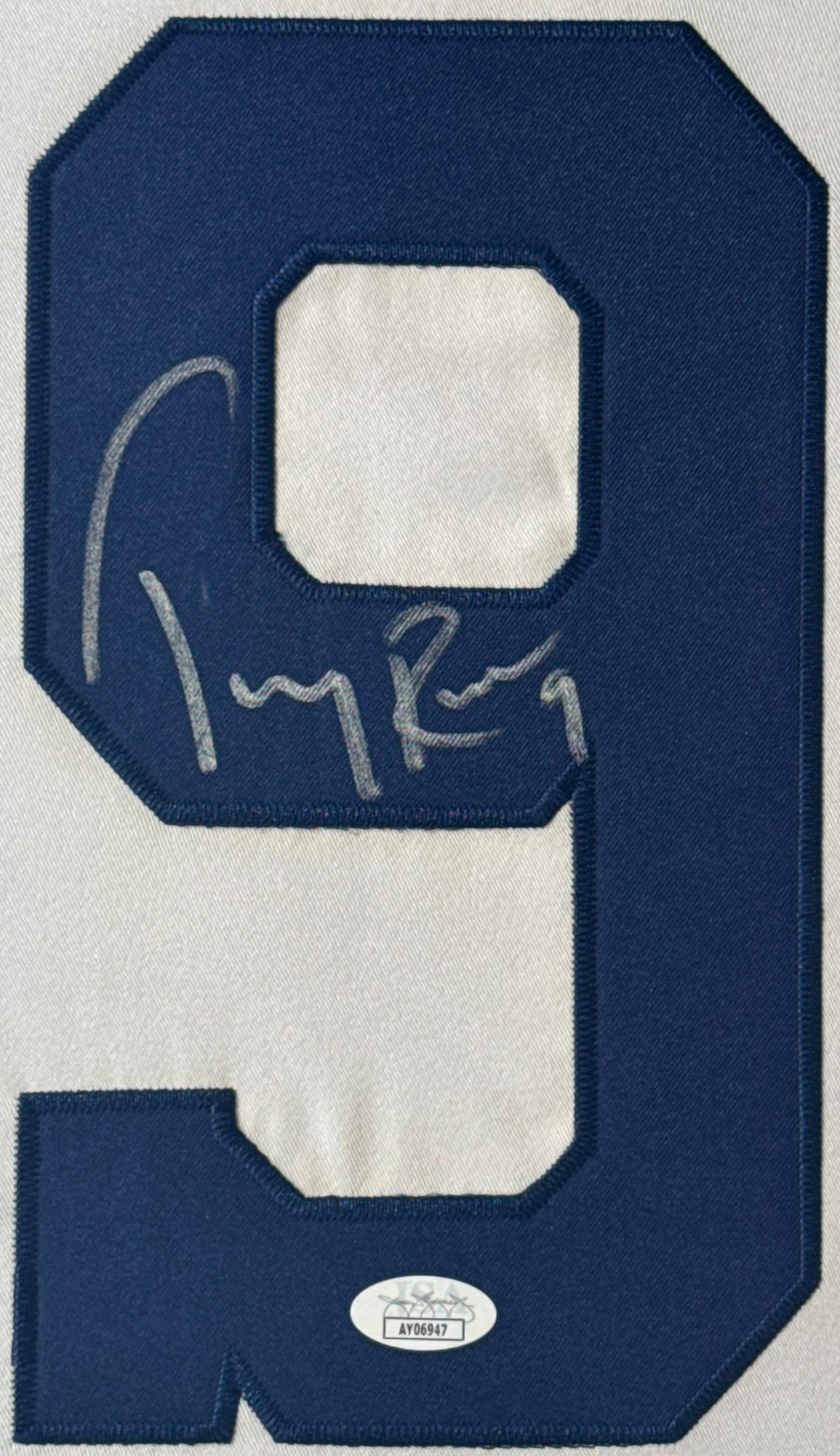 Tony Romo Signed Dallas Cowboys Jersey Framed JSA COA - Close up of Number