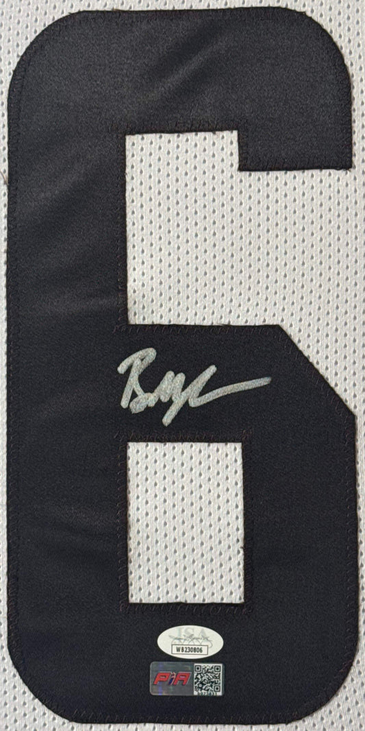 Baker Mayfield Signed Cleveland Browns Jersey Framed JSA & PIA COA - Close up of Number