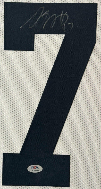 Davante Adams Signed Oakland Raiders Jersey Framed PSA COA - Close up of Number