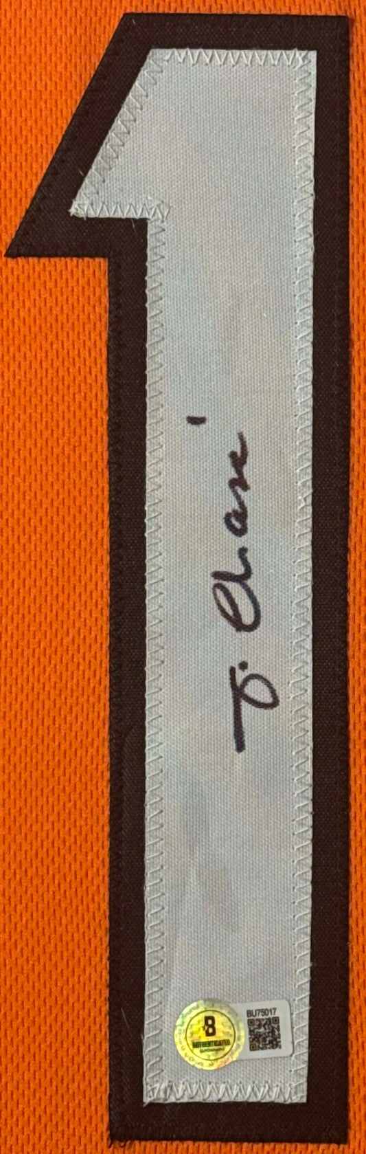 Ja'Marr Chase Signed Cincinnati Bengals Jersey Framed Beckett COA - Close up of Number