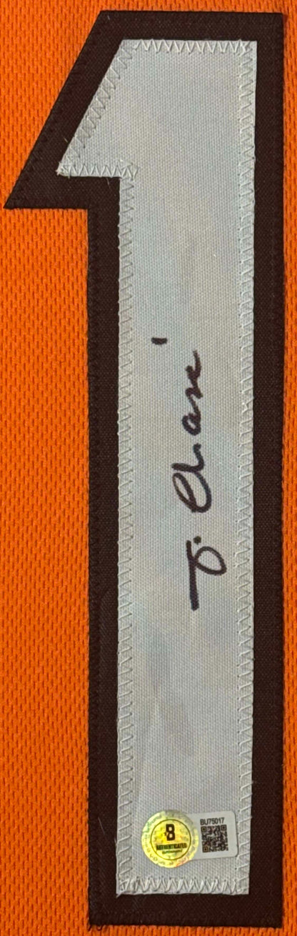 Ja'Marr Chase Signed Cincinnati Bengals Jersey Framed Beckett COA - Close up of Number