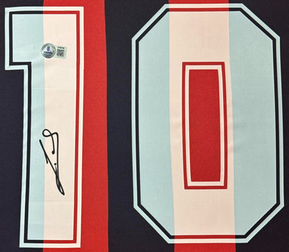 Ruud Gullit Signed AC Milan Adidas Jersey Framed Beckett COA - Close up of Number