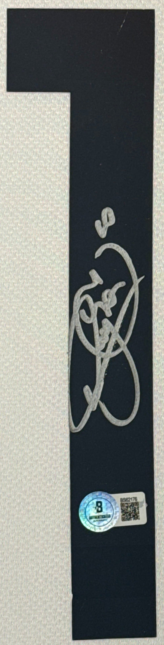 Neymar Jr Signed Santos FC Nike Jersey Framed Beckett COA - Close up of Number