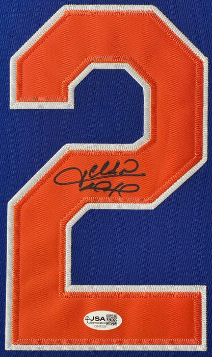 Juan Soto Signed New York Mets Nike Jersey Framed JSA COA - Close up of Number