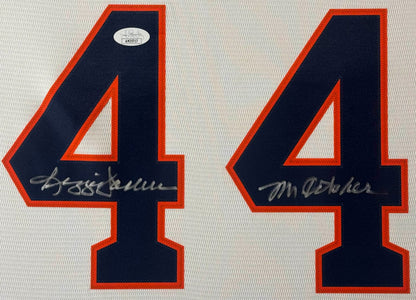 Reggie Jackson Signed Houston Astros Nike Jersey Framed JSA COA INSCRIBED - Close up of Number