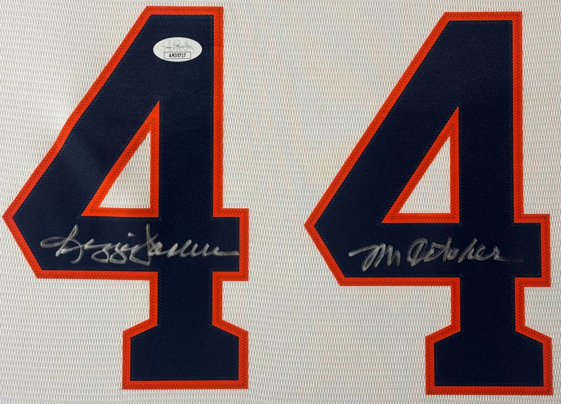 Reggie Jackson Signed Houston Astros Nike Jersey Framed JSA COA INSCRIBED - Close up of Number