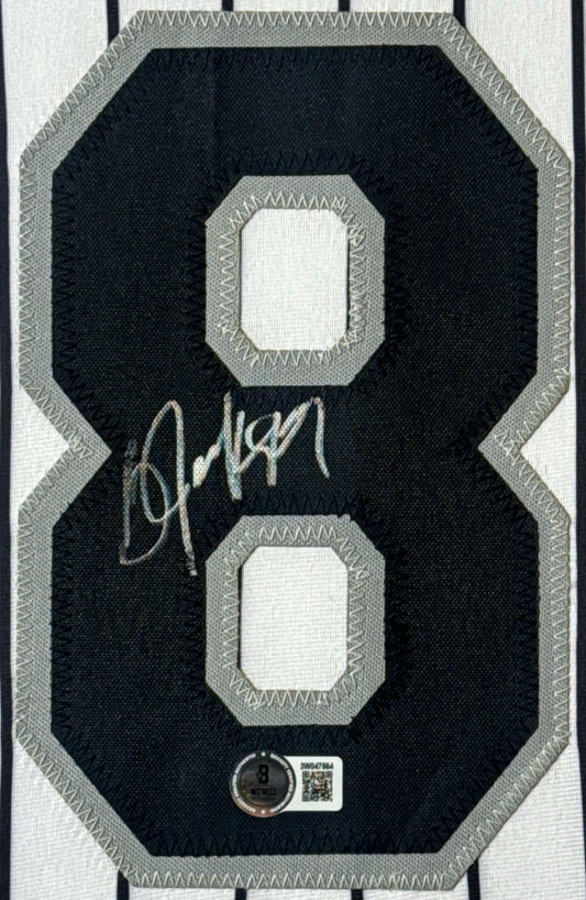 Bo Jackson Signed Chicago White Sox Jersey Framed Beckett COA - Close up of Number