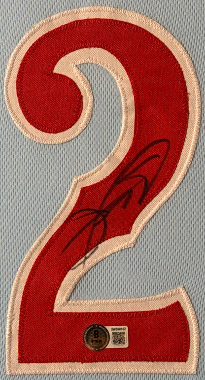 Sammy Sosa Signed Chicago Cubs Jersey Framed Beckett COA - Close up of Number