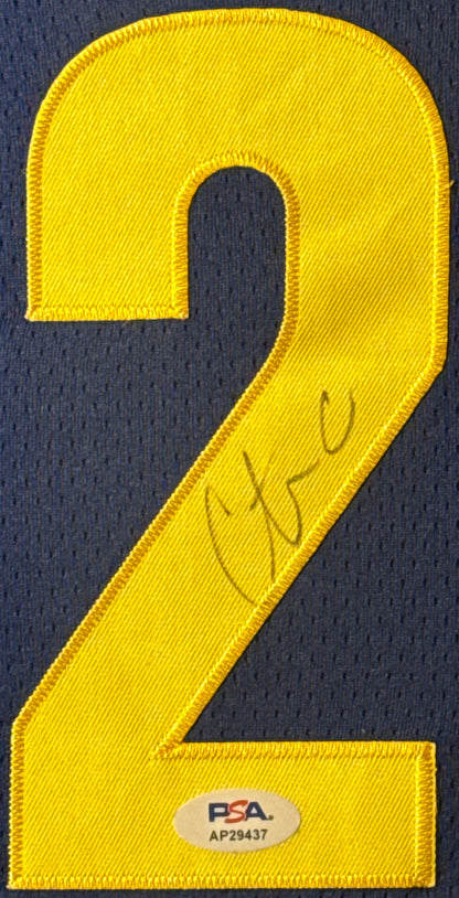 Caitlin Clark Signed Indiana Fever Nike Jersey Framed PSA COA - Close up of Number