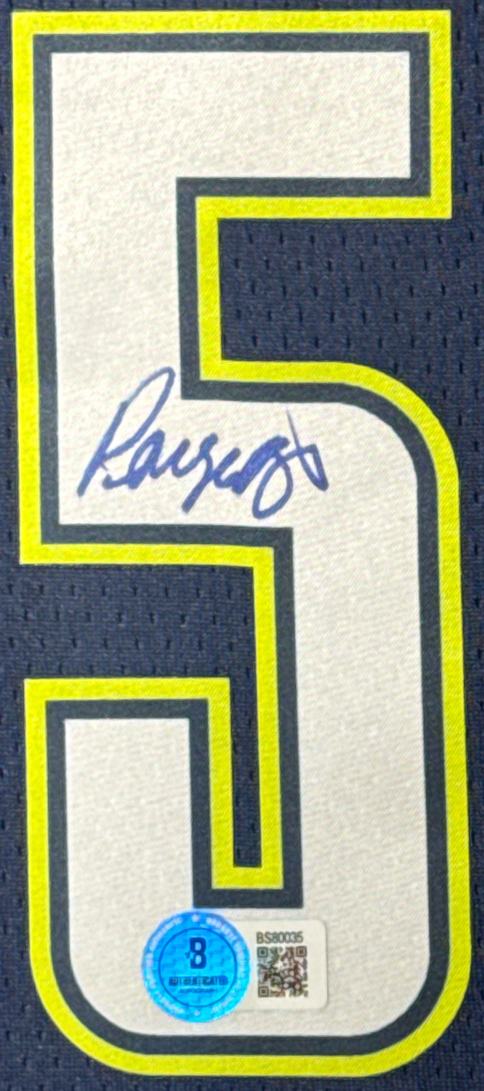 Paige Bueckers Signed Dallas Wings Nike Jersey Framed Beckett COA - Close up of Number