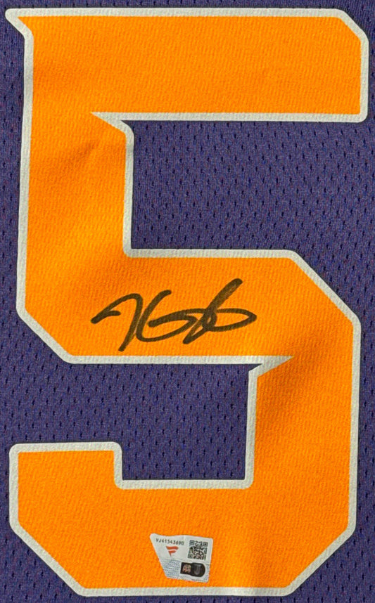 Kevin Durant Signed Phoenix Suns Nike Jersey Framed Fanatics COA - Close up of Number