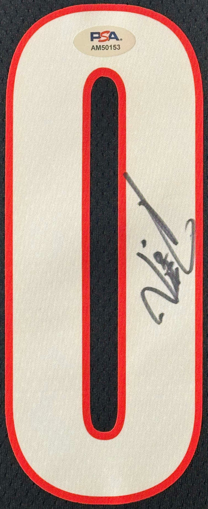Damian Lillard Signed Portland Trail Blazers Nike Jersey Framed PSA COA - Close up of Number