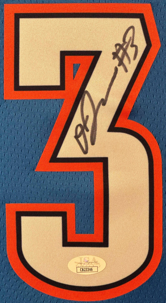 Dillon Jones Signed Oklahoma City Thunder Nike Jersey Framed JSA COA - Close up of Number