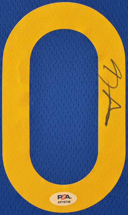 Gary Payton II Signed Golden State Warriors Nike Jersey Framed PSA COA - Close up of Number