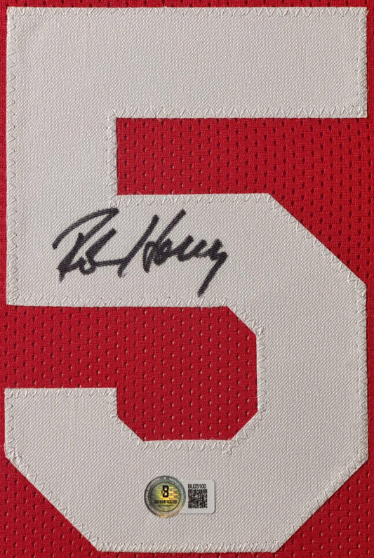 Robert Horry Signed Houston Rockets Jersey Framed Beckett COA - Close up of Number