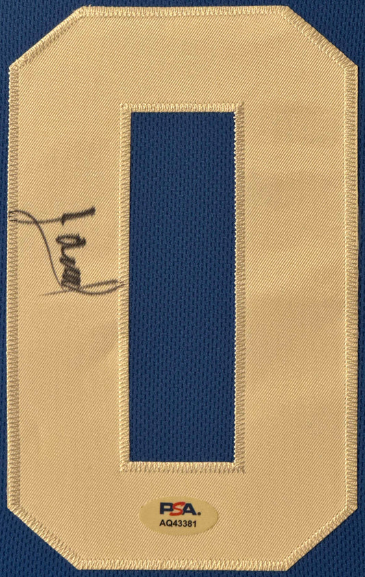 Jared McCain Signed Duke Blue Devils Nike Jersey Framed PSA COA - Close up of Number