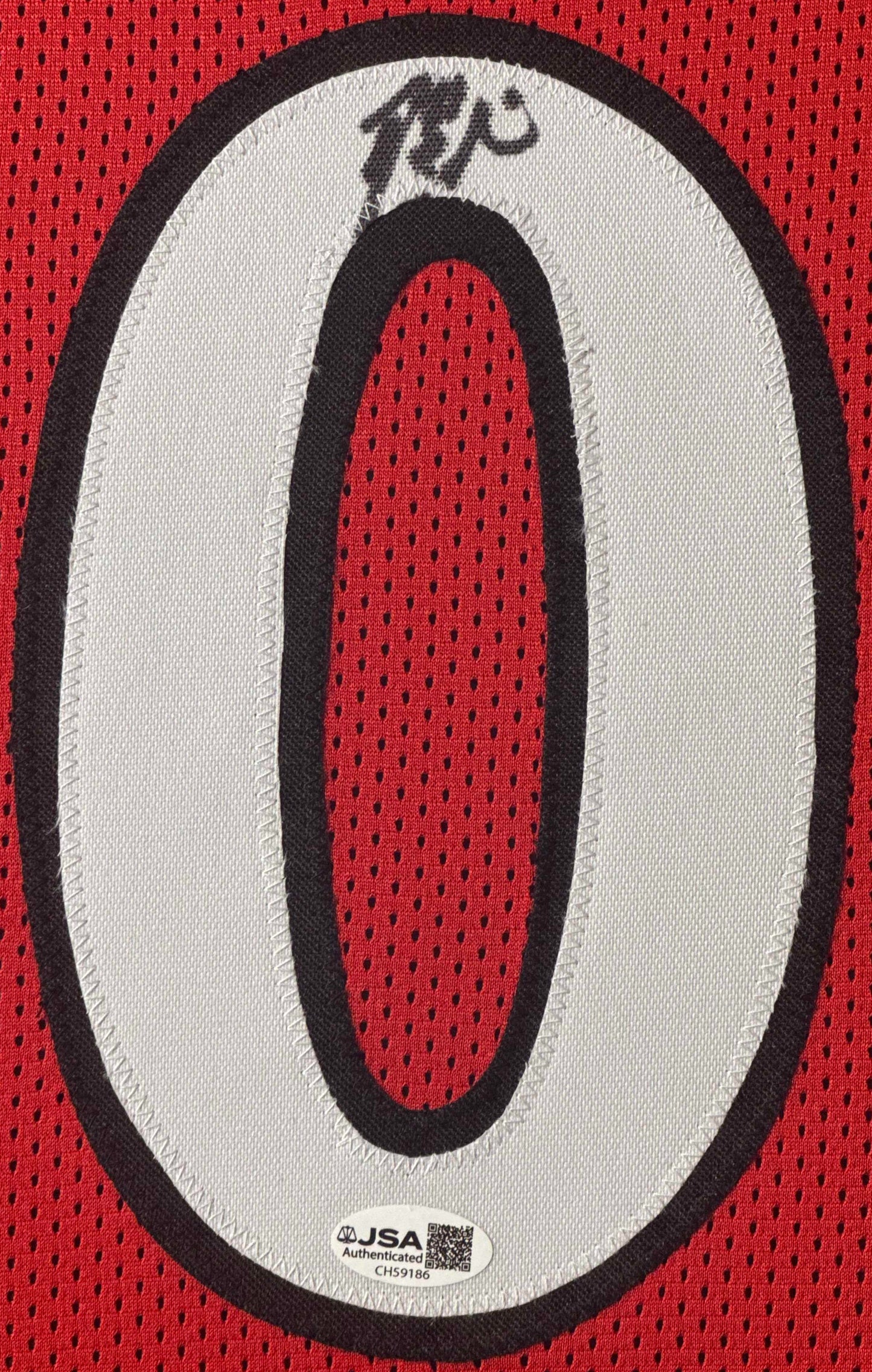 Damian Lillard Signed Portland Trail Blazers Jersey Framed JSA COA - Close up of Number