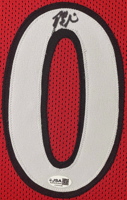 Damian Lillard Signed Portland Trail Blazers Jersey Framed JSA COA - Close up of Number