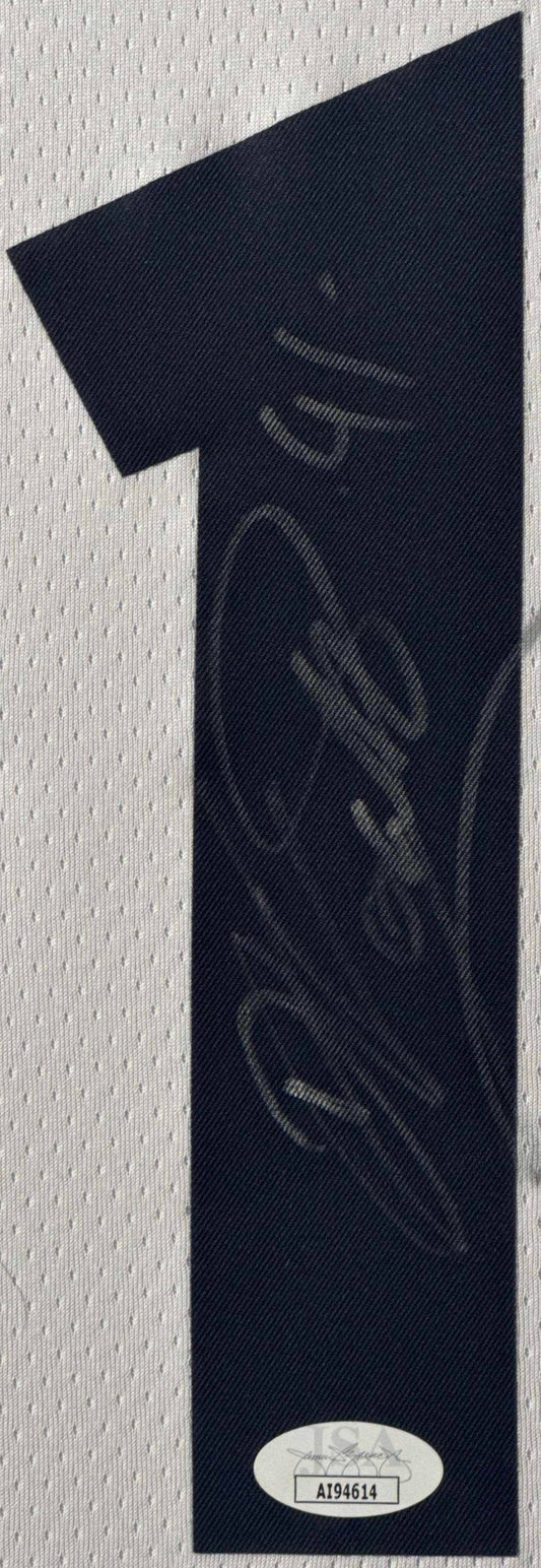 Dirk Nowitzki Signed All Star 2019 Nike Jersey Framed JSA COA - Close up of Number