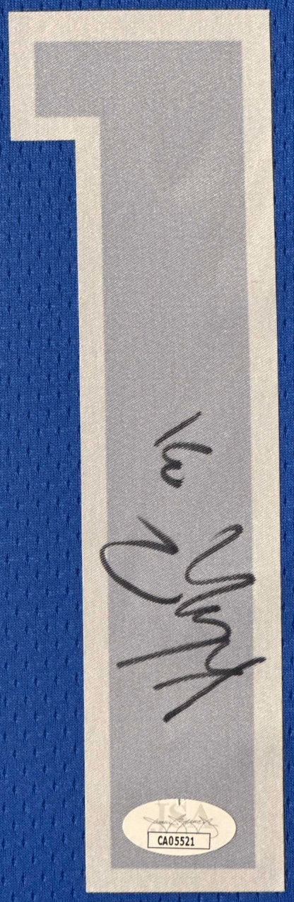 Klay Thompson Signed Dallas Mavericks Nike Jersey Framed JSA COA - Close up of Number