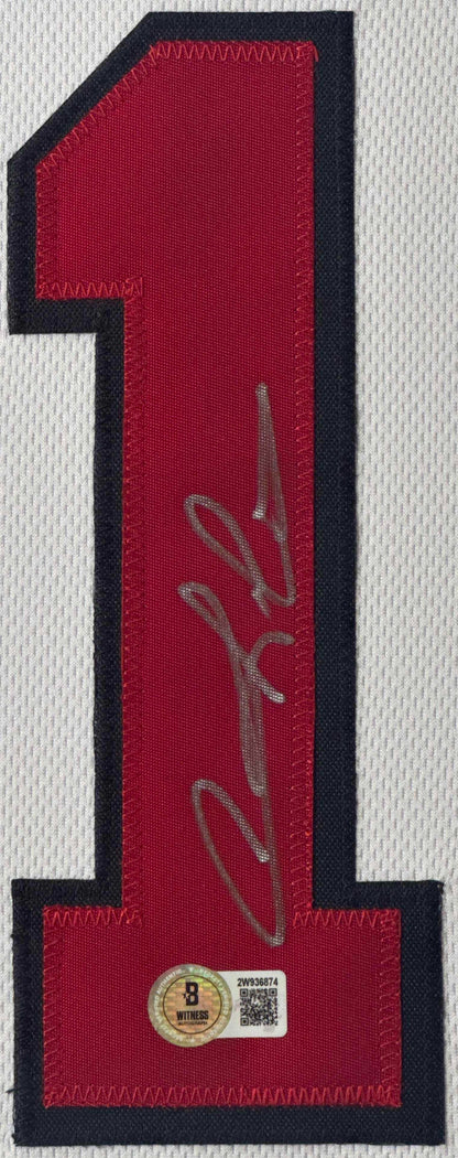 Dennis Rodman Signed Chicago Bulls Jersey Framed Beckett COA - Close up of Number