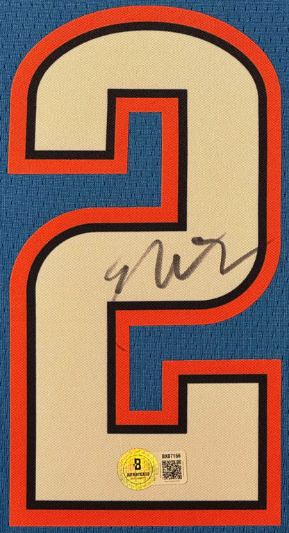 Shai Gilgeous-Alexander Signed Oklahoma City Thunder Nike Jersey Framed Beckett COA - Close up of Number