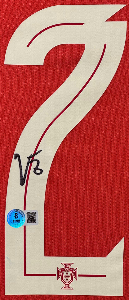 Vitinha Signed Portugal Puma Jersey Framed Beckett COA - Close up of Number