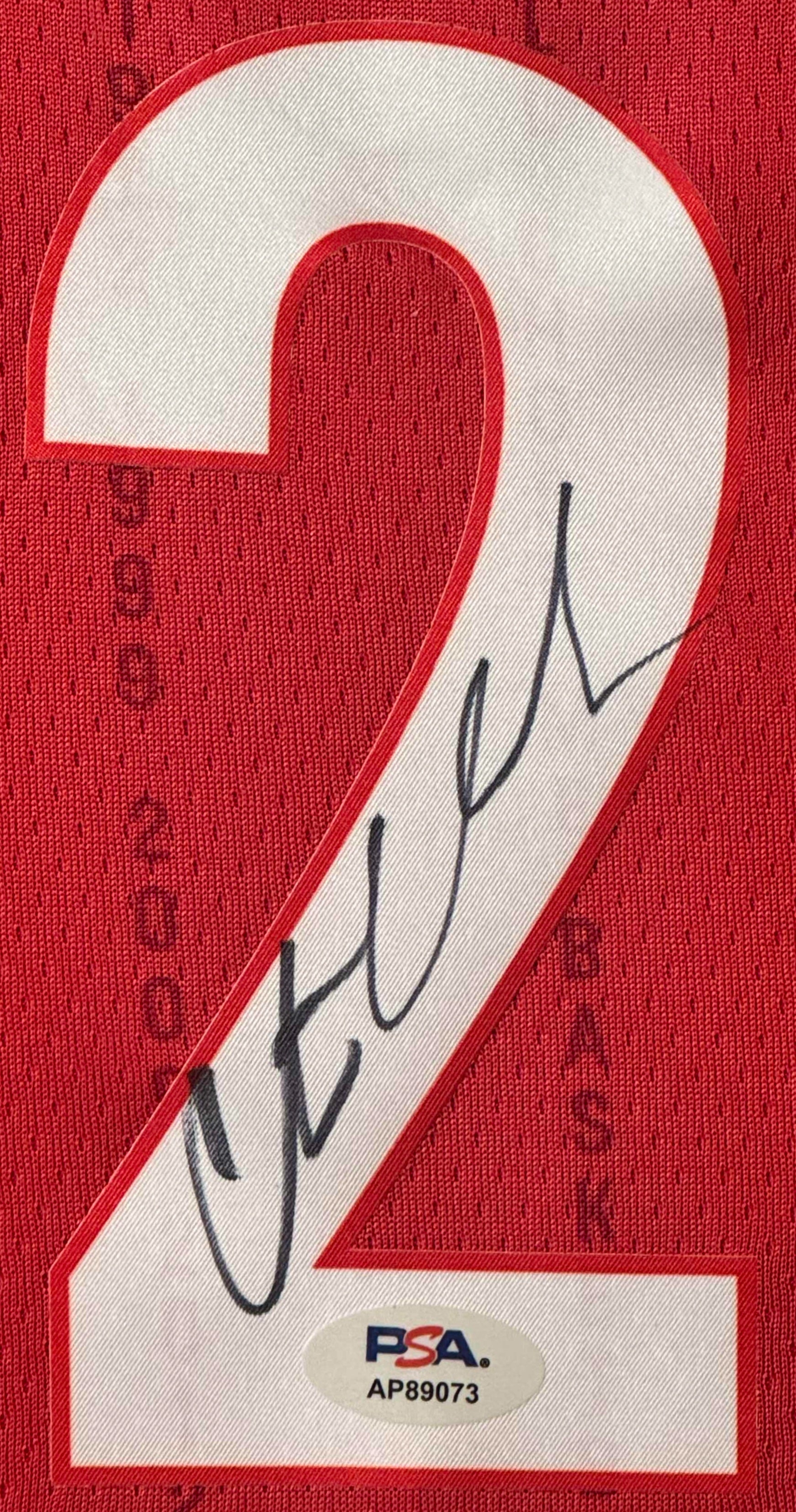 Caitlin Clark Signed Indiana Fever Nike Jersey Framed PSA COA - Close up of Number