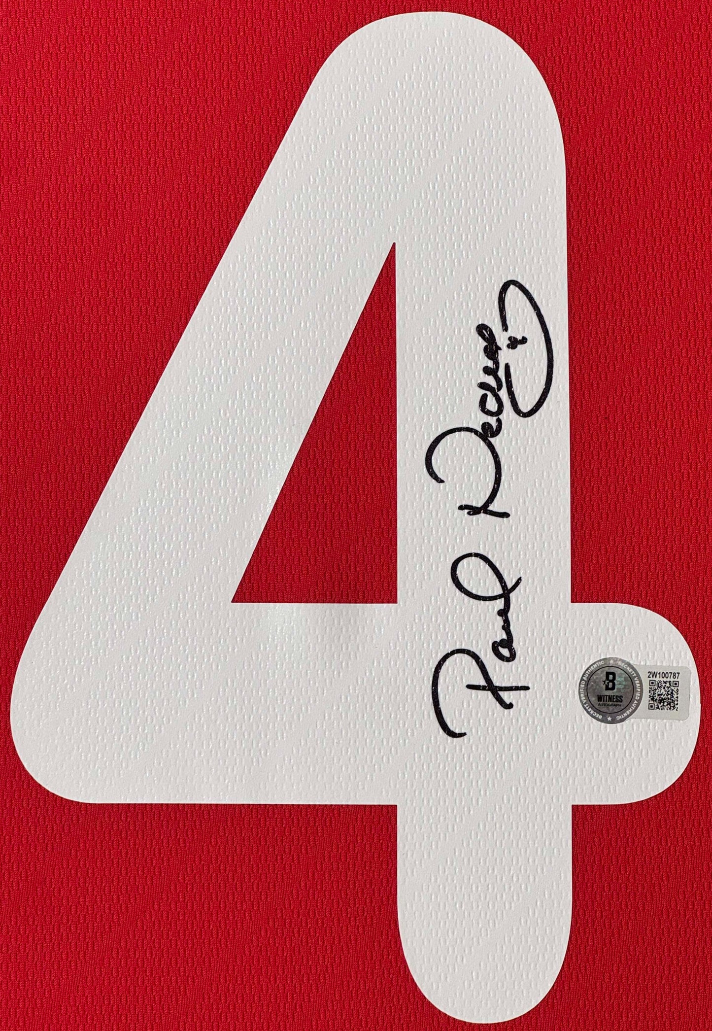 Pavel Nedved Signed Czech Republic Puma Jersey Framed Beckett COA - Close up of Number