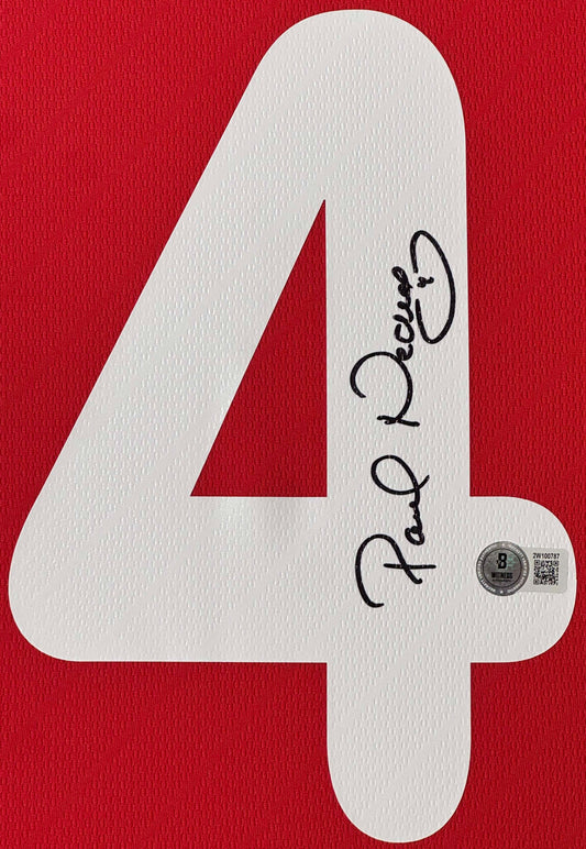 Pavel Nedved Signed Czech Republic Puma Jersey Framed Beckett COA - Close up of Number