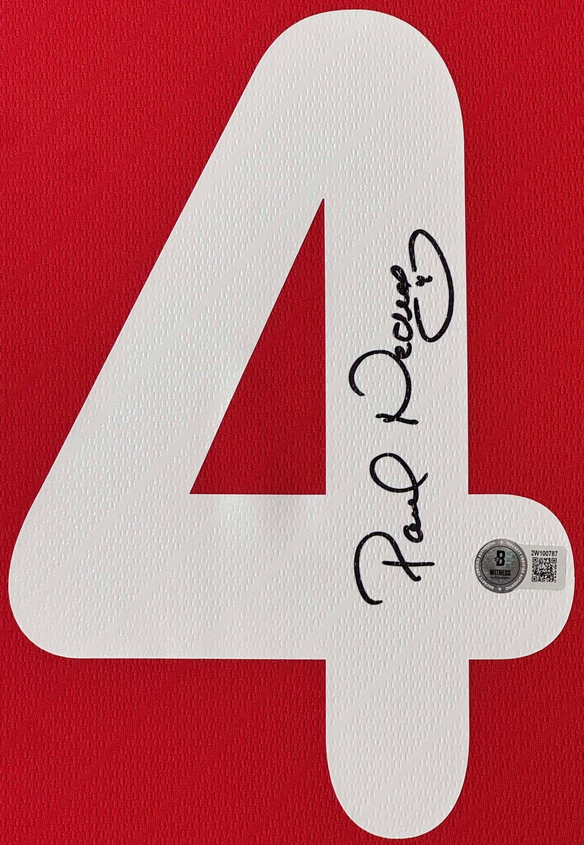 Pavel Nedved Signed Czech Republic Puma Jersey Framed Beckett COA - Close up of Number