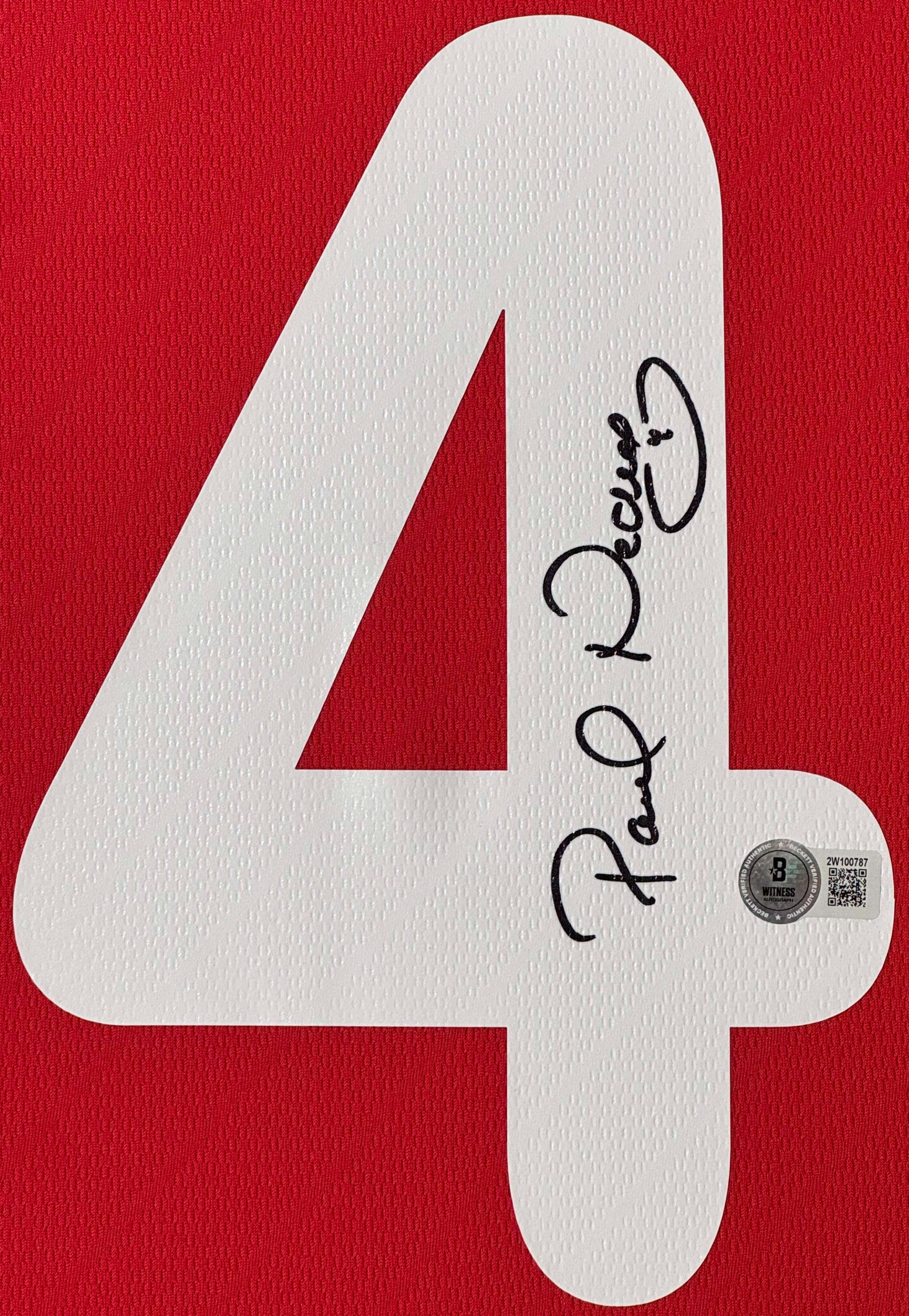 Pavel Nedved Signed Czech Republic Puma Jersey Framed Beckett COA - Close up of Number