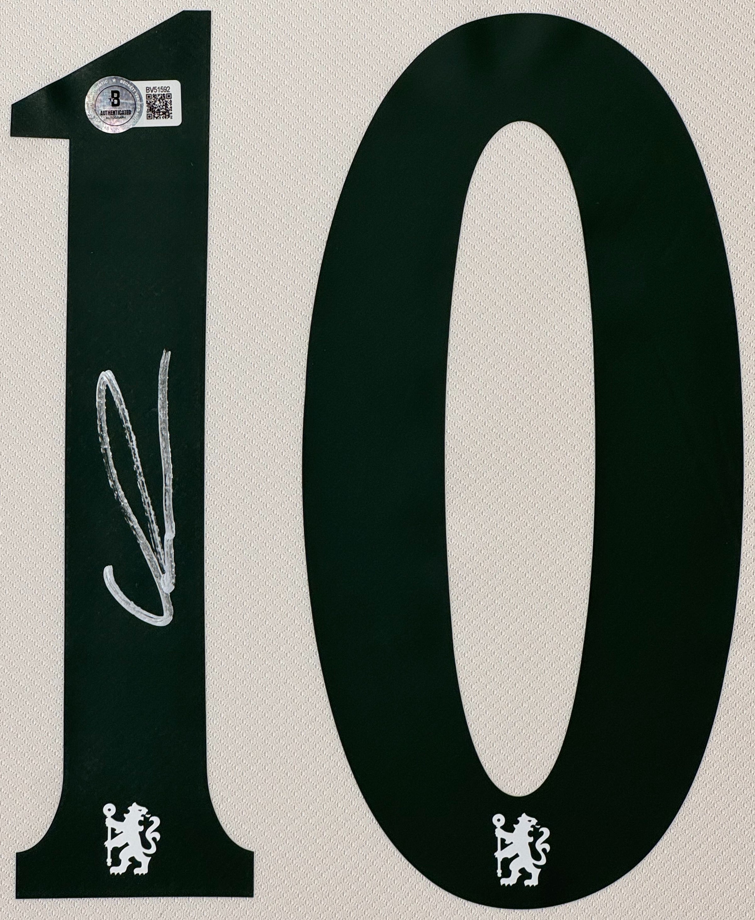Cole Palmer Signed Chelsea Nike Jersey Framed Beckett COA - Close up of Number