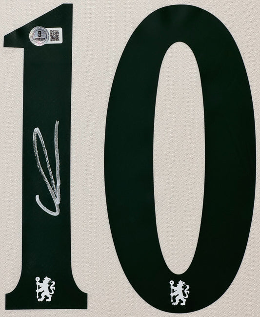 Cole Palmer Signed Chelsea Nike Jersey Framed Beckett COA - Close up of Number