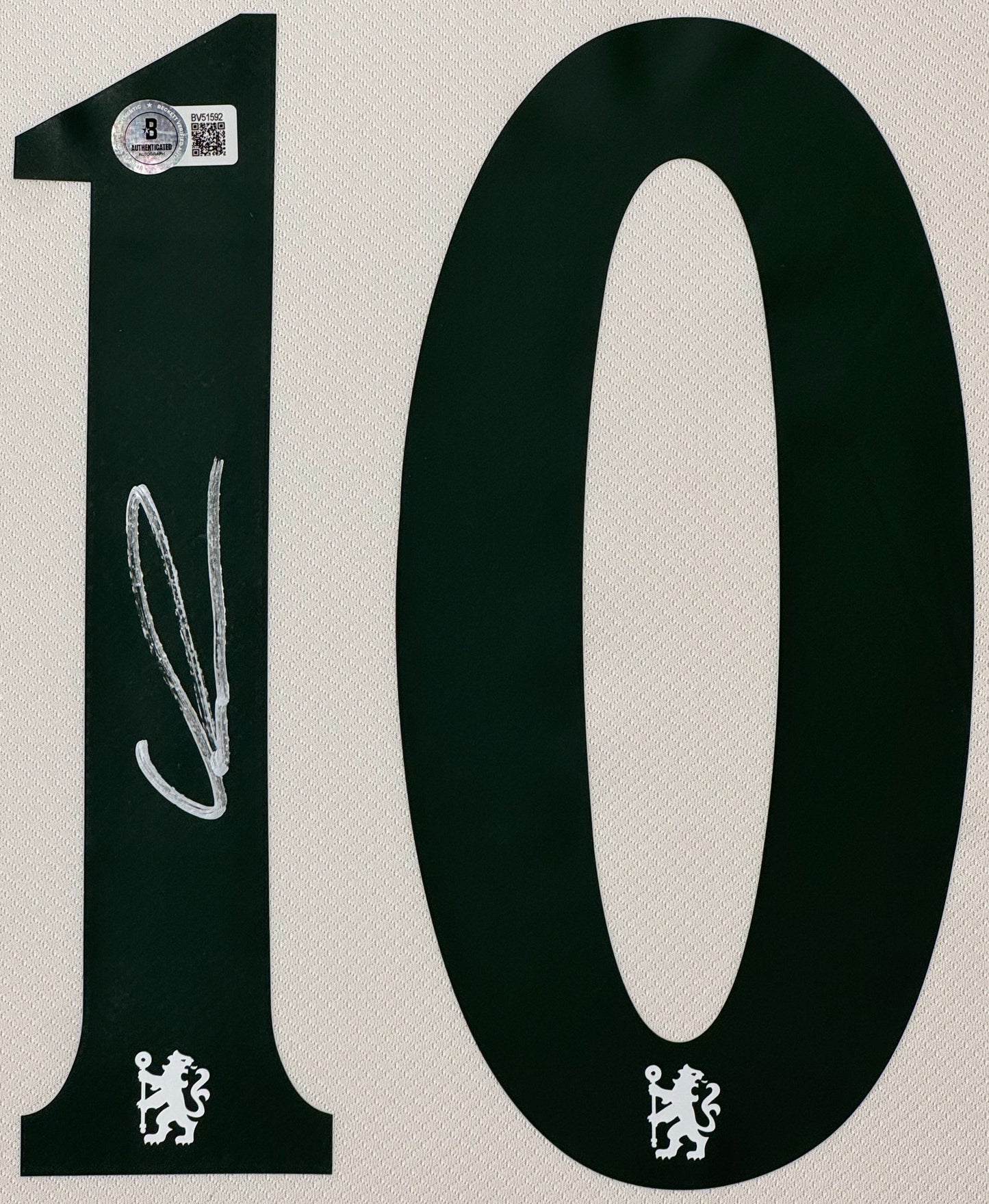 Cole Palmer Signed Chelsea Nike Jersey Framed Beckett COA - Close up of Number