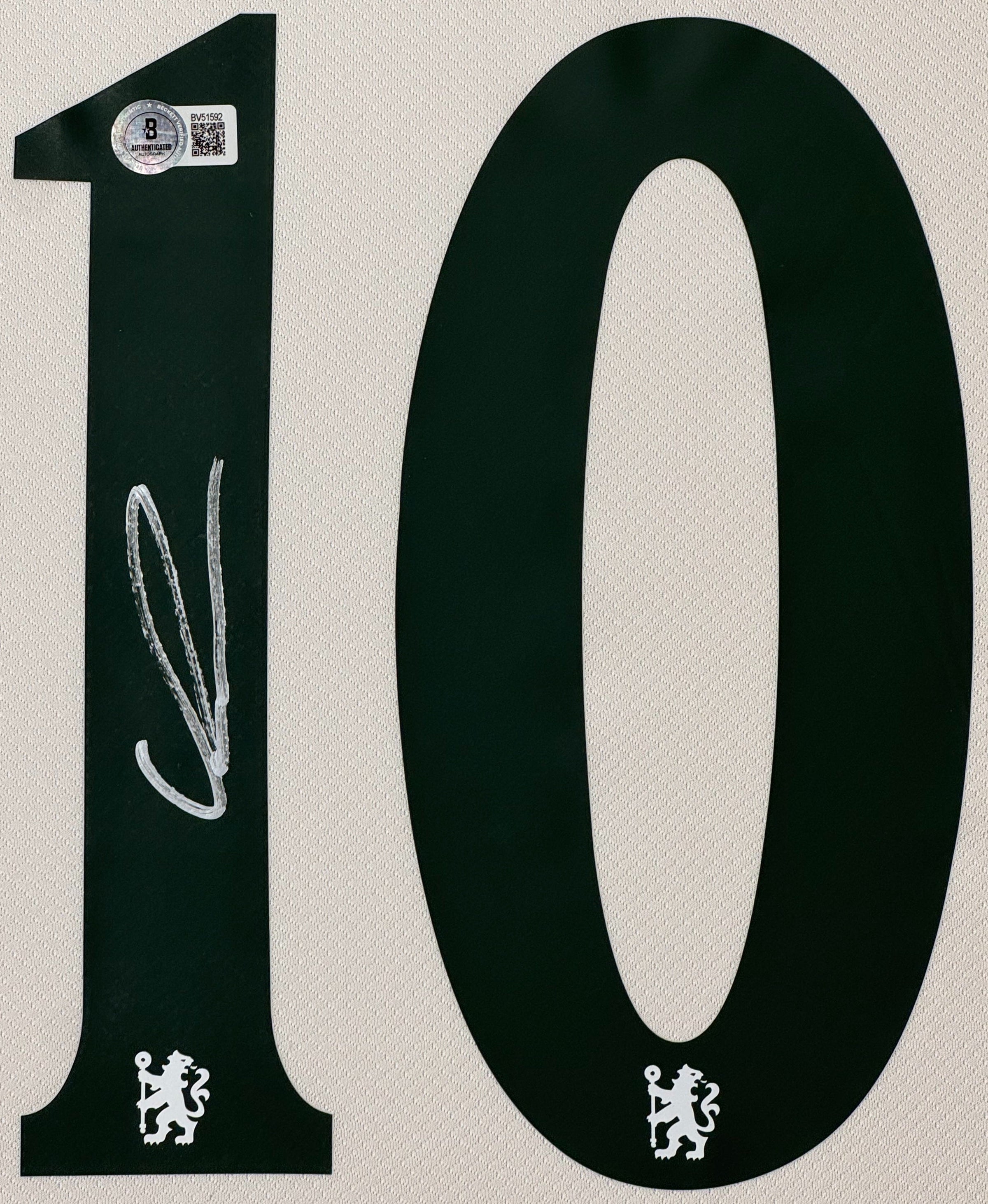 Cole Palmer Signed Chelsea Nike Jersey Framed Beckett COA - Close up of Number