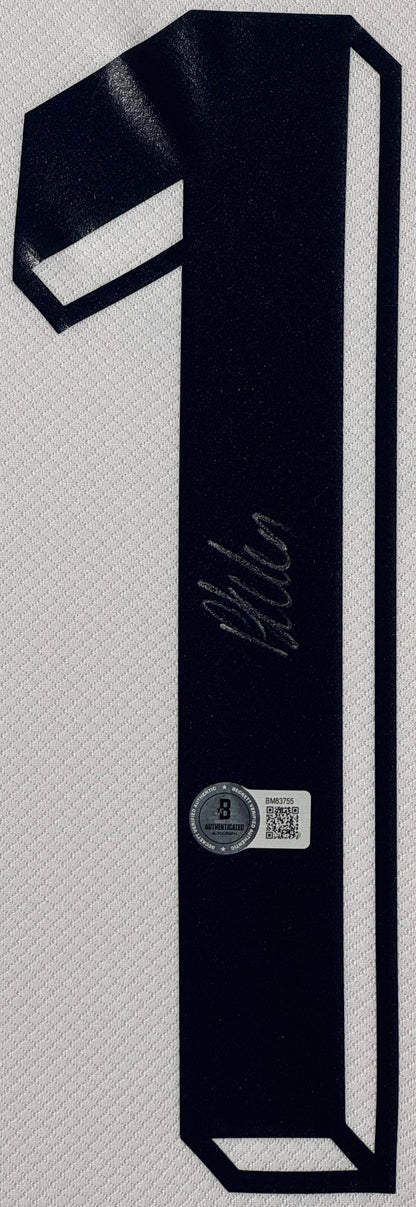 Phil Foden Signed England Jersey Framed Beckett COA - Close up of Number