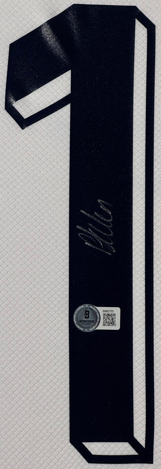 Phil Foden Signed England Jersey Framed Beckett COA - Close up of Number