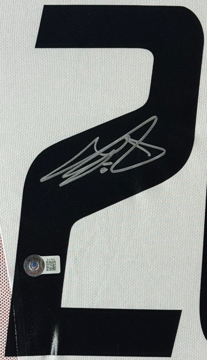 Clarence Seedorf Signed AC Milan Adidas Jersey Framed Beckett COA - Close up of Number