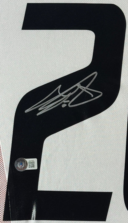Clarence Seedorf Signed AC Milan Adidas Jersey Framed Beckett COA - Close up of Number