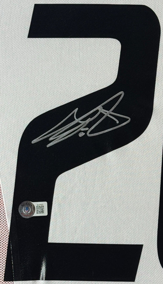 Clarence Seedorf Signed AC Milan Adidas Jersey Framed Beckett COA - Close up of Number