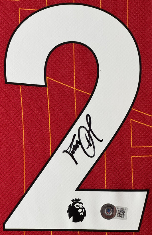 Luis Diaz Signed Liverpool Nike Jersey Framed Beckett COA - Close up of Number