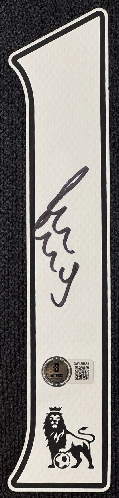 Paul Scholes Signed Manchester United Nike Jersey Framed Beckett COA - Close up of Number
