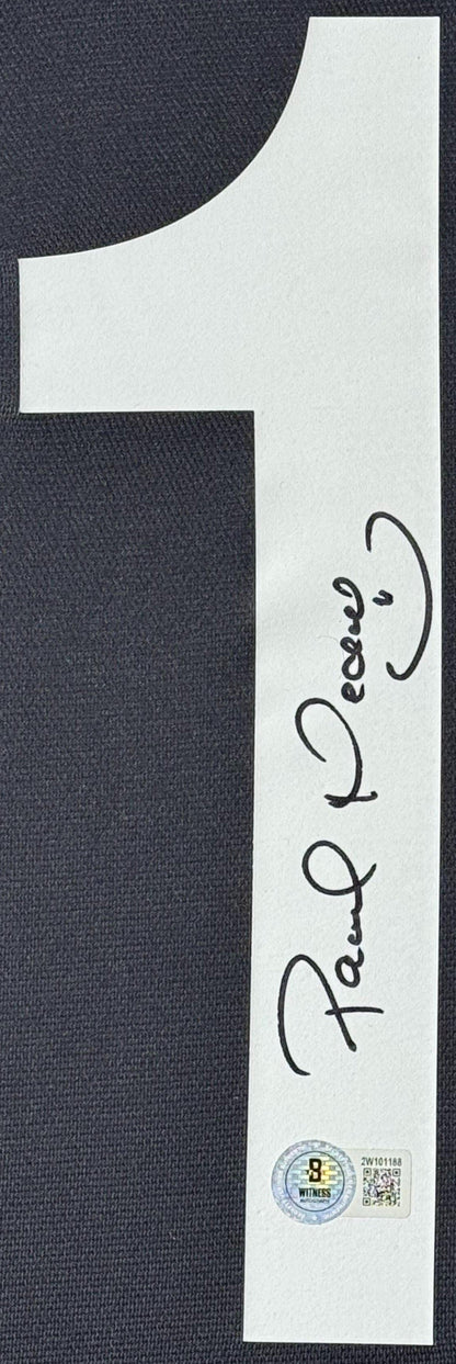 Pavel Nedved Signed Juventus Lotto Jersey Framed Beckett COA - Close up of Number