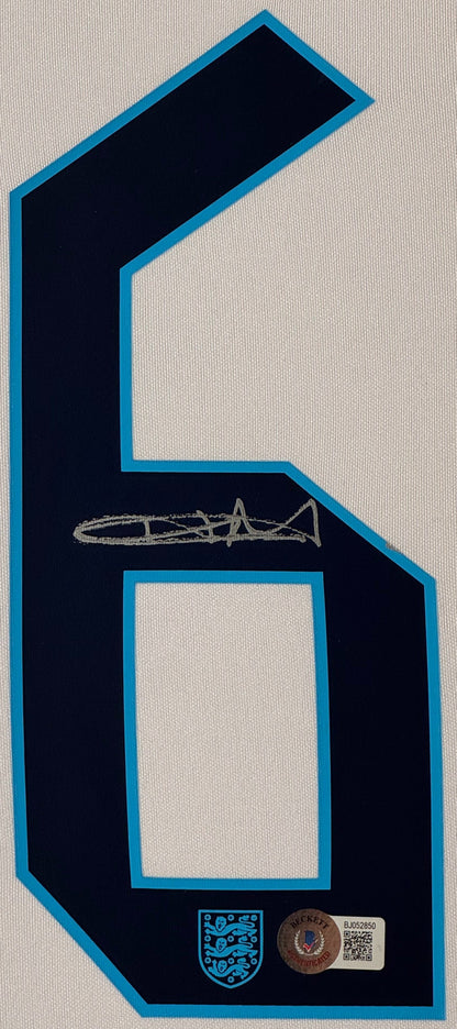 Harry Maguire Signed England Nike Jersey Framed Beckett COA - Close up of Number