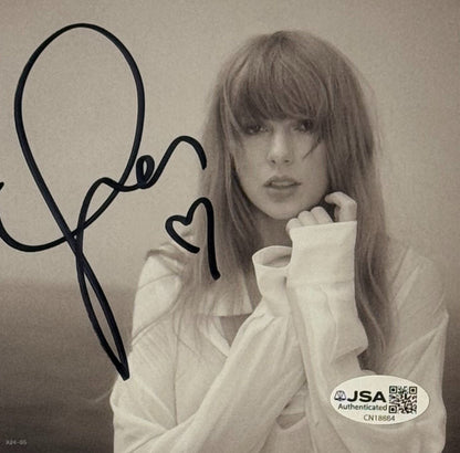 Taylor Swift Signed The Tortured Poets Department W/ Heart CD Insert Framed JSA COA - Close up of Number
