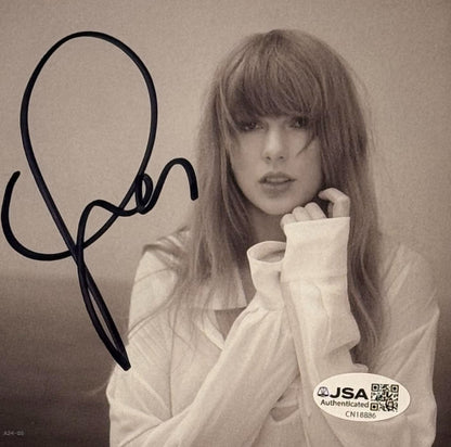 Taylor Swift Signed The Tortured Poets Department CD Insert Framed JSA COA - Close up of Number