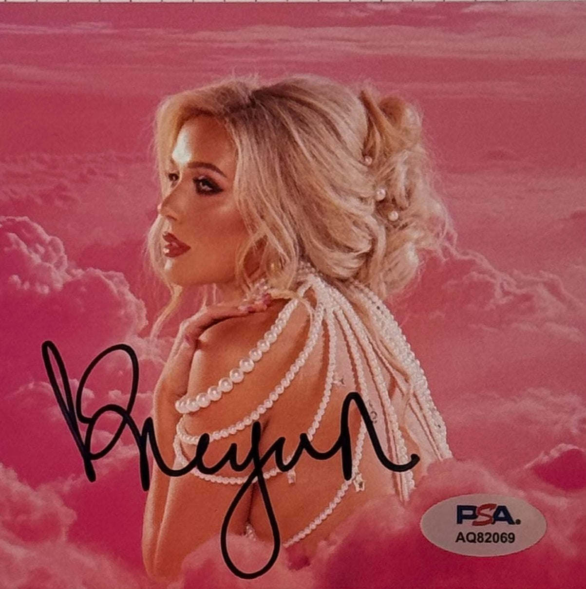 Megan Moroney Signed Cloud 9 CD Insert Framed PSA COA - Close up of Number