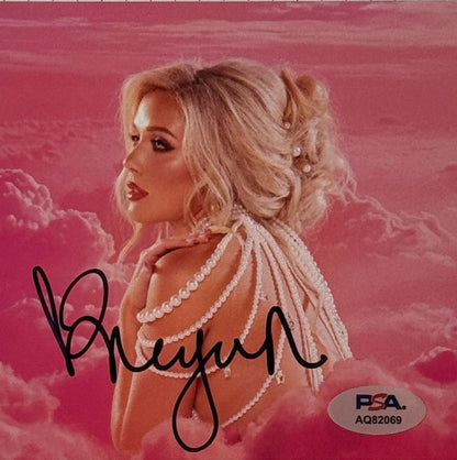 Megan Moroney Signed Cloud 9 CD Insert Framed PSA COA - Close up of Number